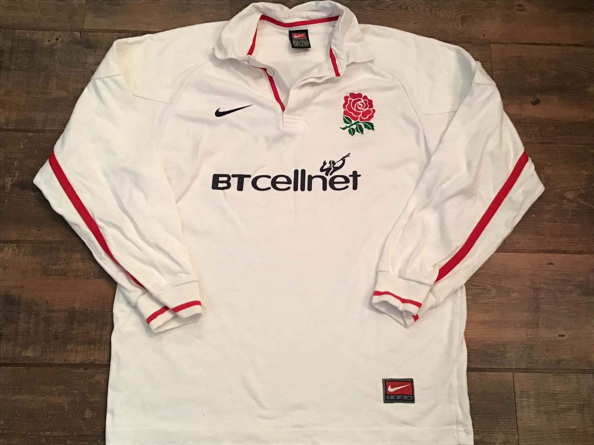 Maillot De Rugby Angleterre 1999/2001 - Nike - Taille M - Blanc - Occasion