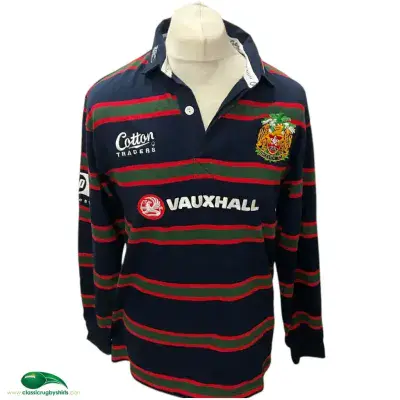 1999 2001 Leicester Tigers L/s Rugby Union Away Shirt Adults Medium