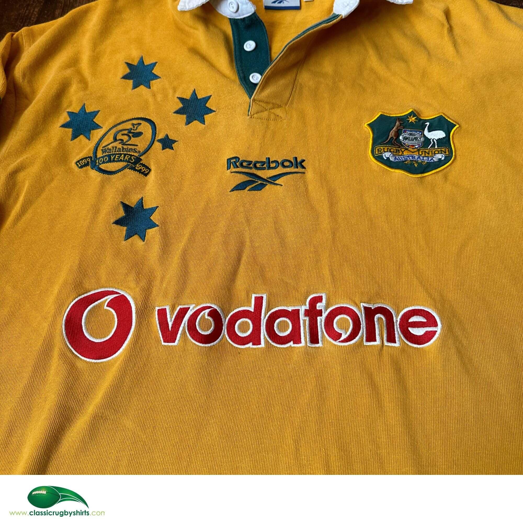 World Rugby Shirts 1999 Australia Centenary Old Vintage Wallabies Jerseys