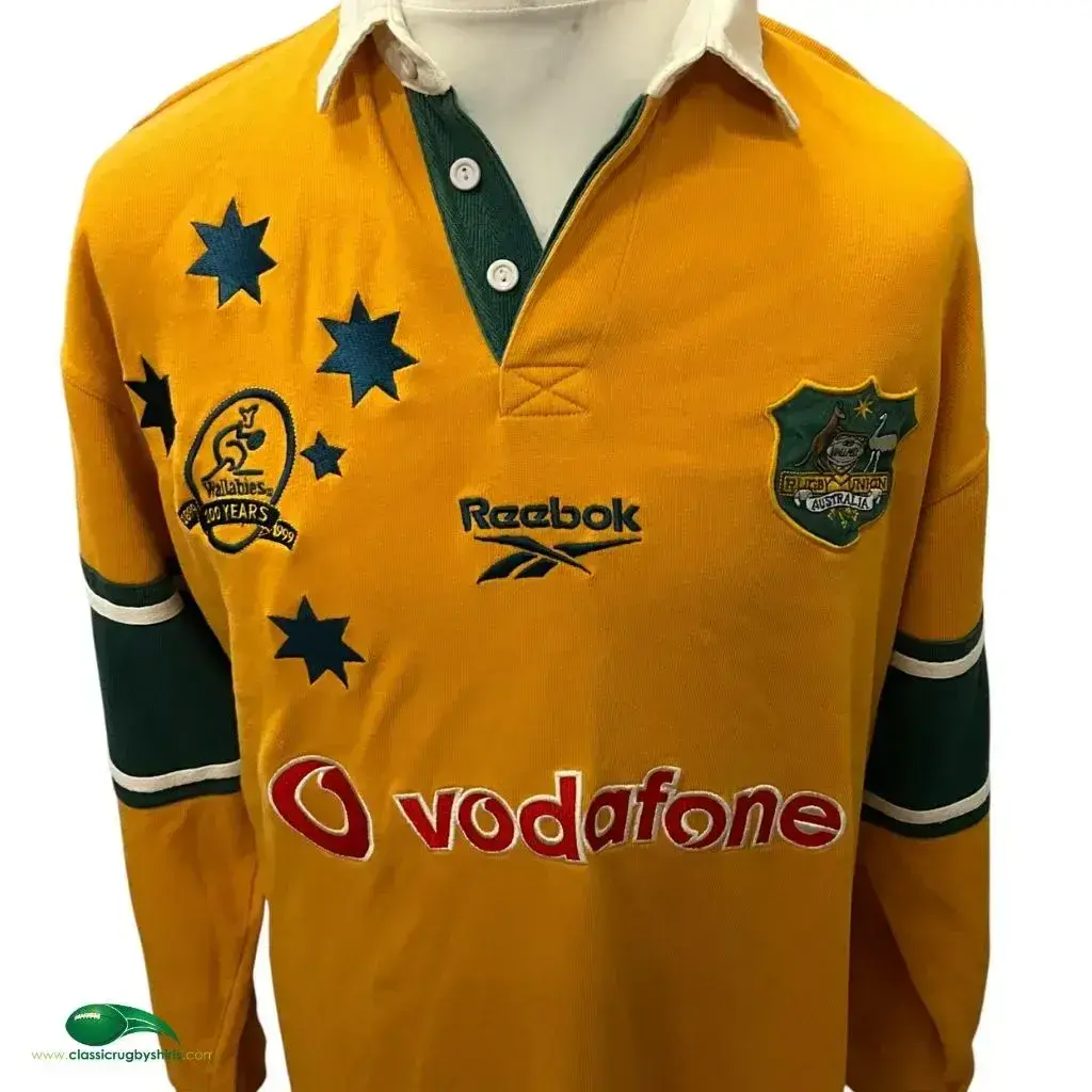 1999 Australia Rugby Shirt | Old Official Reebok Jersey