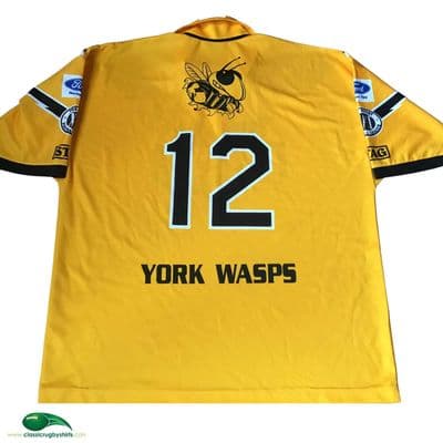 1999 York Wasps No 12 Match Worn Rugby League Shirt 2XL
