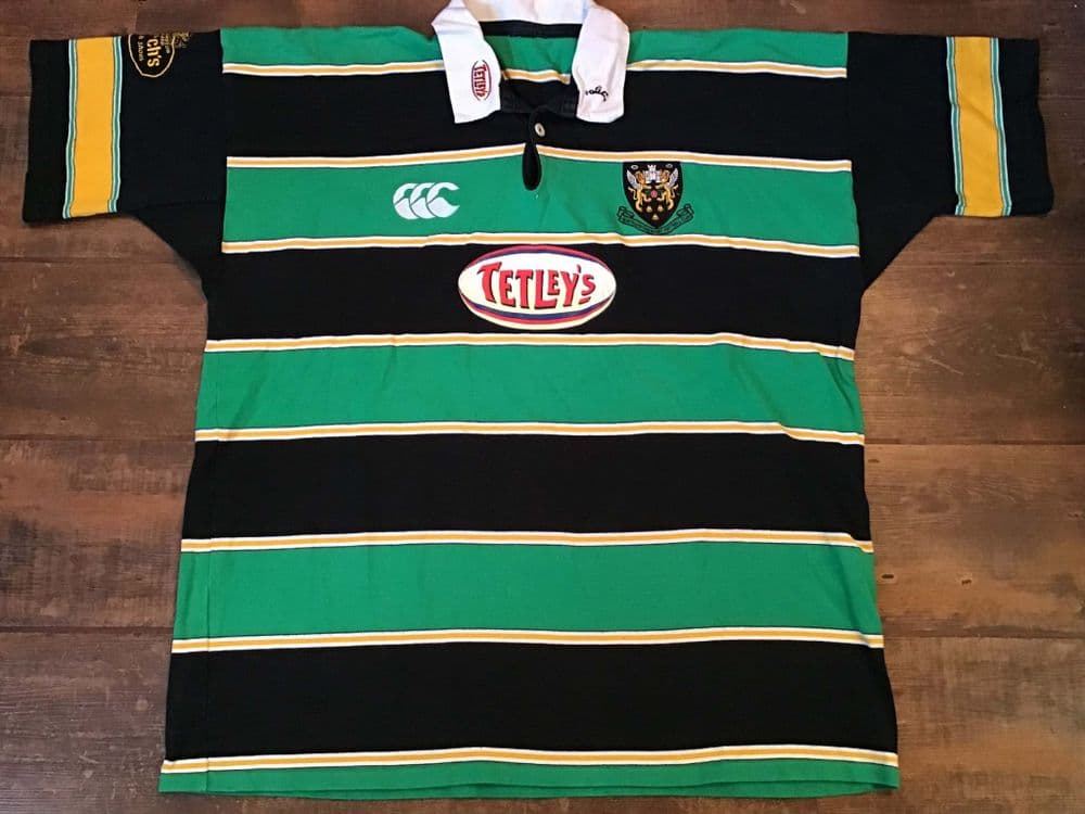 Maillot De Rugby Vintage Canterbury Northampton 2001 - Taille L - Occasion Bon état