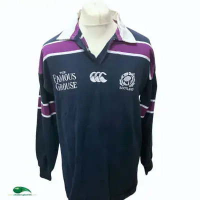 2000 2002 Scotland L/s Rugby Home Shirt Large