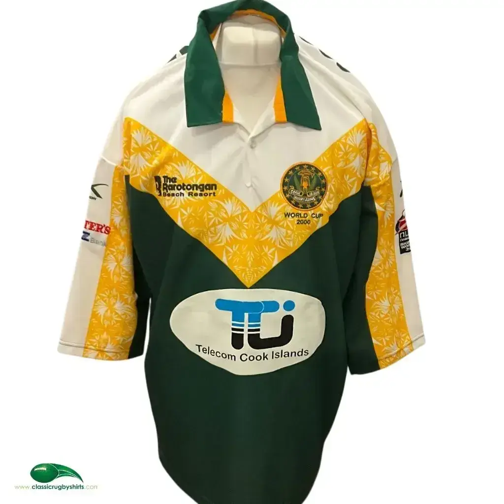 2000 Cook Islands RLWC Rugby Shirt | Old Official Rixon Jersey