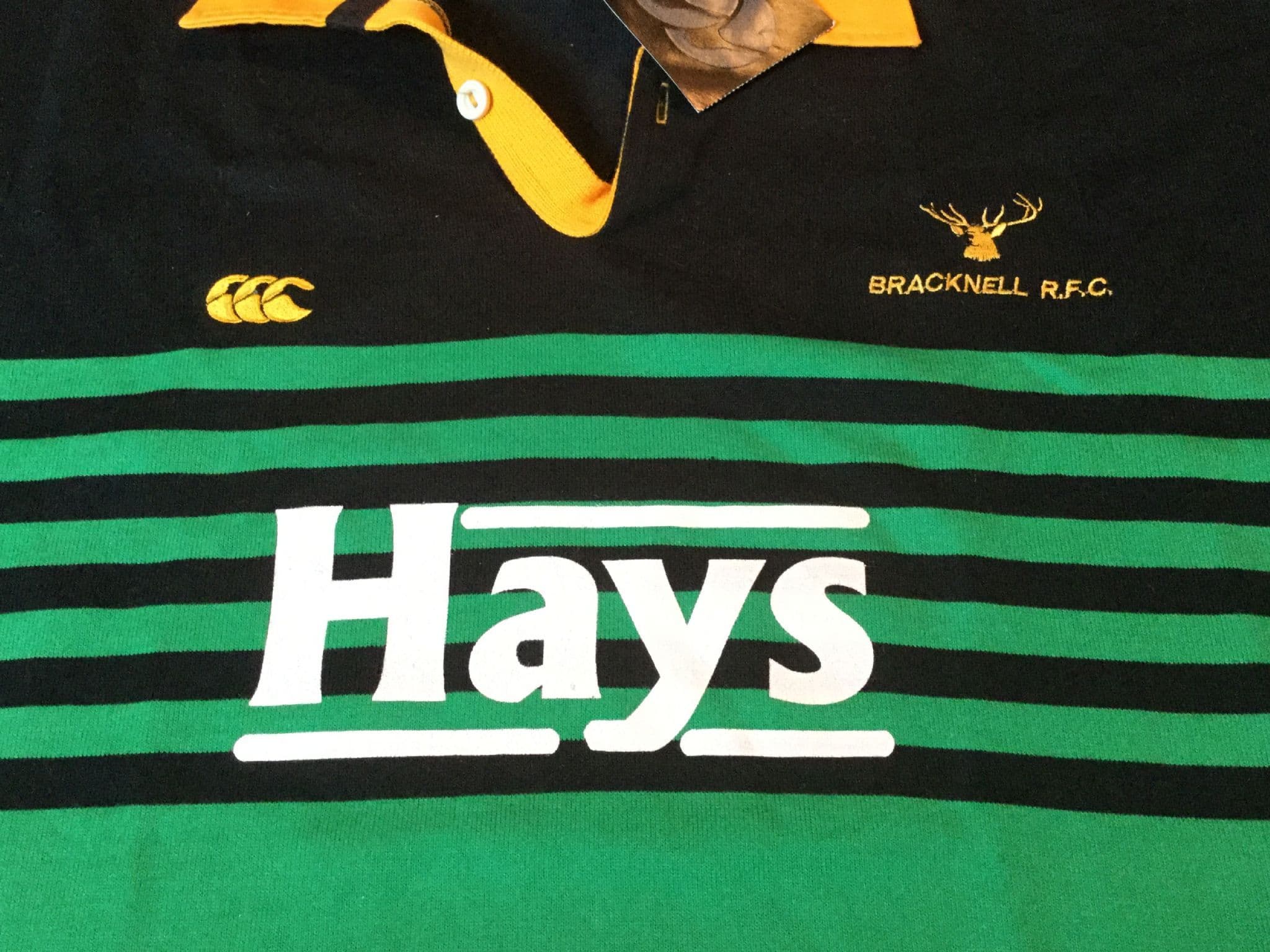 Maillot Rugby Vintage Canterbury – ABBOT ALE – Homme XL – Début 2000 – état Moyen
