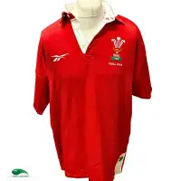 2000 Wales Match Worn Rugby Shirt | Old Official Reebok Jersey