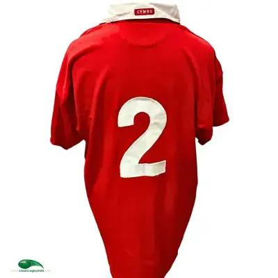2000 Wales Match Worn Jenkins No 2 v Italy Rugby Shirt 2XL