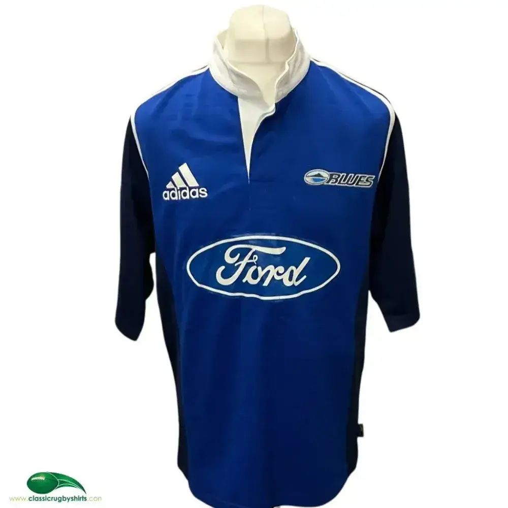 2001/02 Auckland Blues Rugby Shirt | Old Official Adidas Jersey
