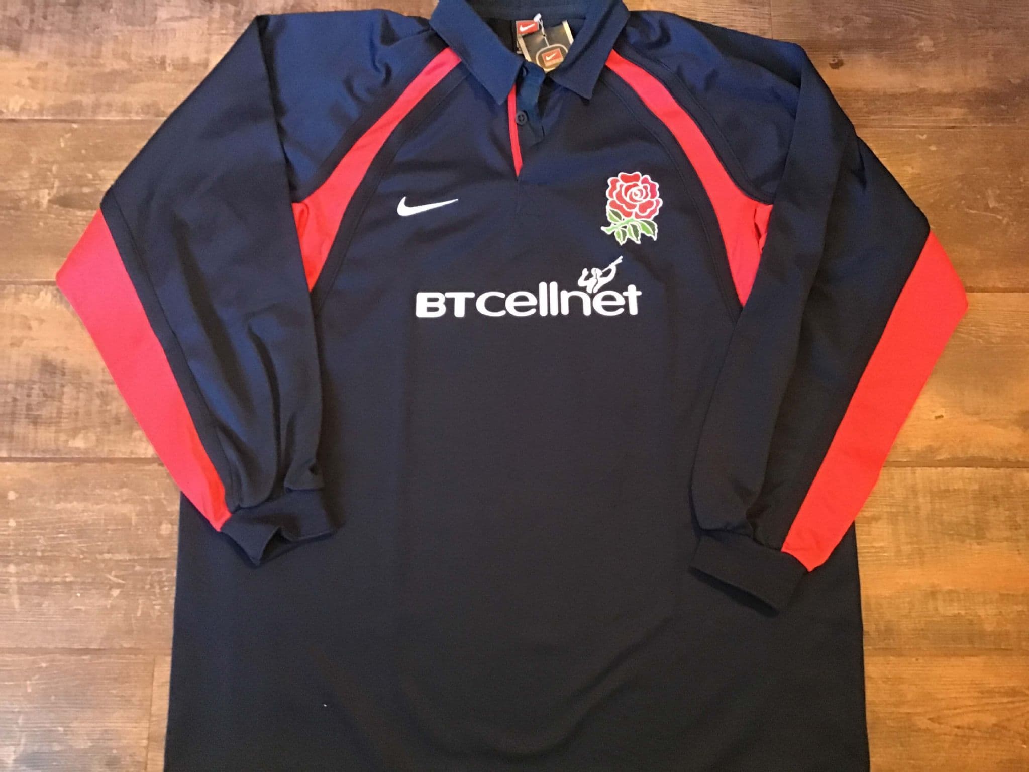ウェア 2001-02 ENGLAND RUGBY AWAY SHIRT LS NIKE Classic Rugby Shirts | 2001 England Vintage Old Jerseys