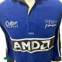 2001/02 Sale Sharks Rugby Shirt | Vintage Cotton Traders Jersey