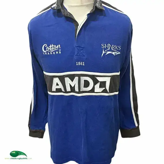 2001/02 Sale Sharks Rugby Shirt | Vintage Cotton Traders Jersey