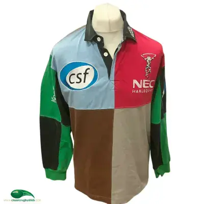 2001 2003 Harlequins L/s Rugby Shirt Small