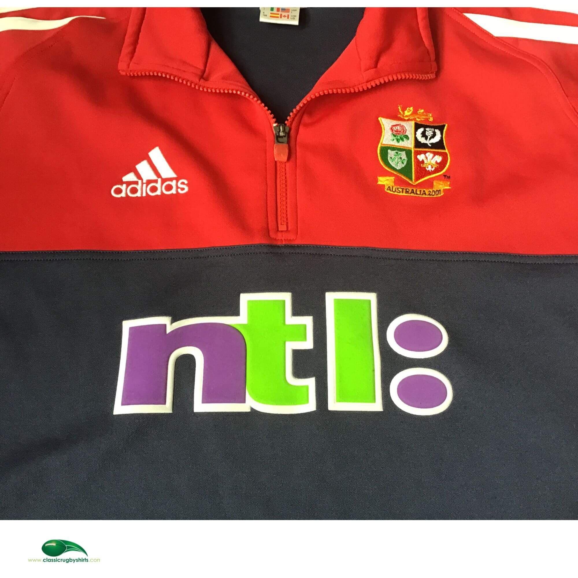 Maillot Rugby Vintage British & Irish Lions Australie 2001 - Taille XL - Très Bon État