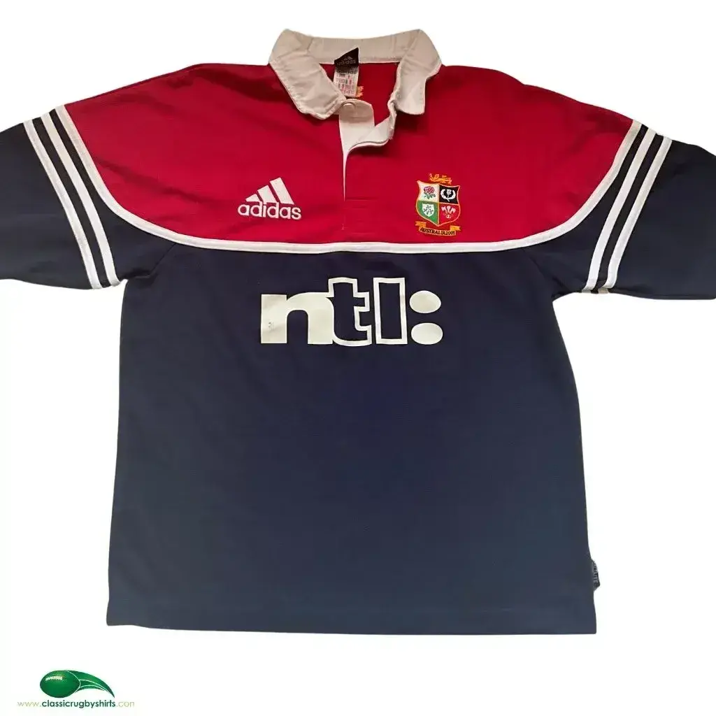 アディダス British Irish Lions Rugby Jersey Classic Rugby Shirts | 2001 British Irish Lions Vintage Old
