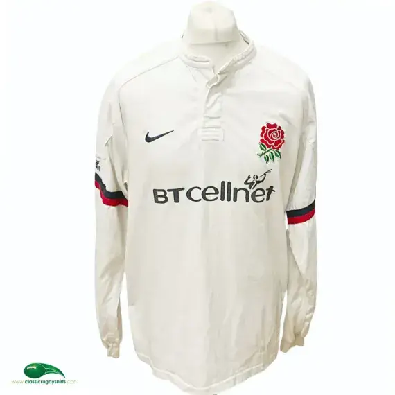 2001 England Rugby Shirt | Old Official Nike Jersey