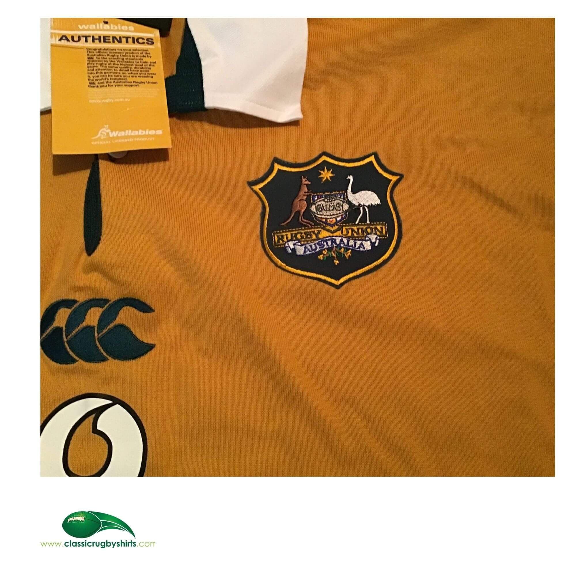 Maillot De Rugby AUSTRALIE WALLABIES 2003 CANTERBURY - Taille M Adulte, Occasion
