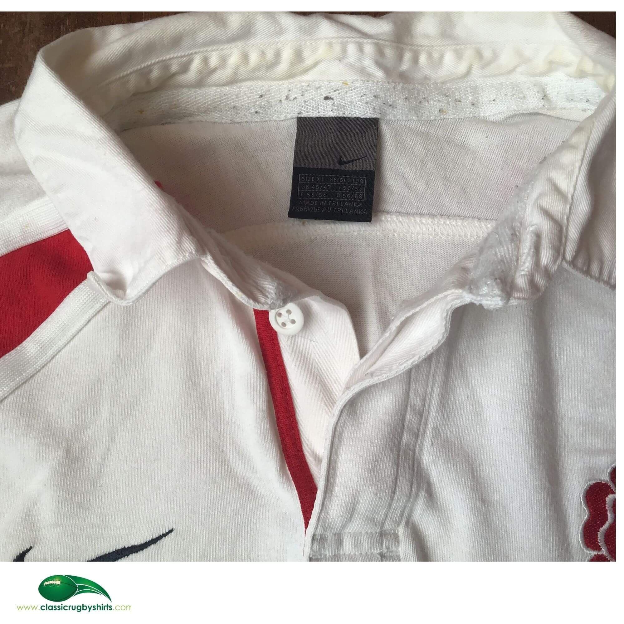 00s NIKE ENGLAND 2002 ラガーシャツ 刺繍ロゴ ワンポイント 00s NIKE