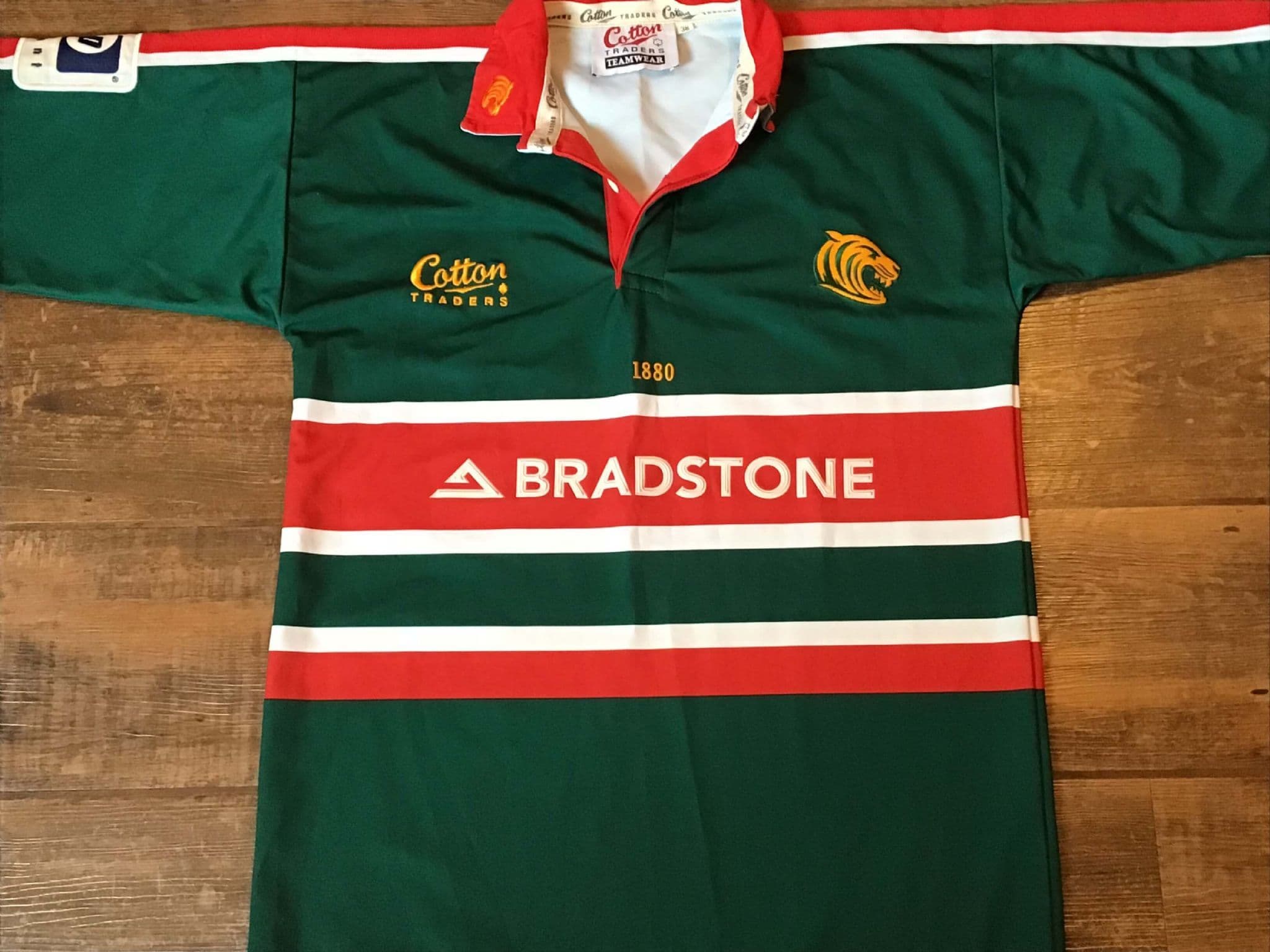 Maillot Rugby Leicester Tigers Années 2000 - Coton Vintage XXL - Équipe Angleterre