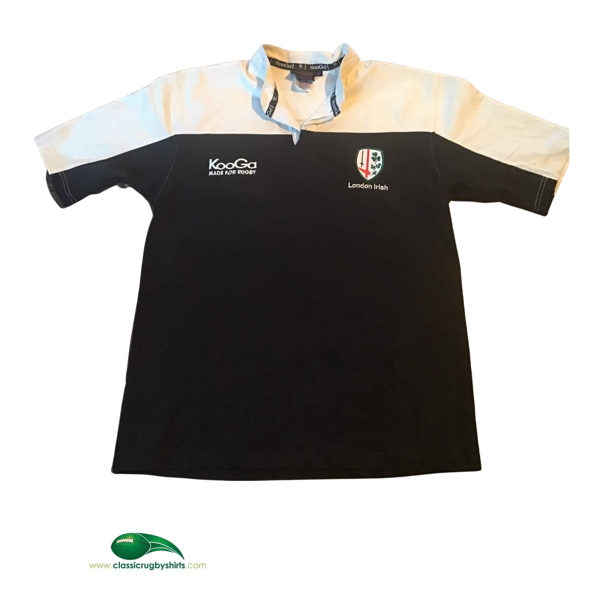 Maillot Rugby Vintage London Irish 2002/03 Blanc Taille XXL - Marque Kooga, Manches Courtes, Occasion