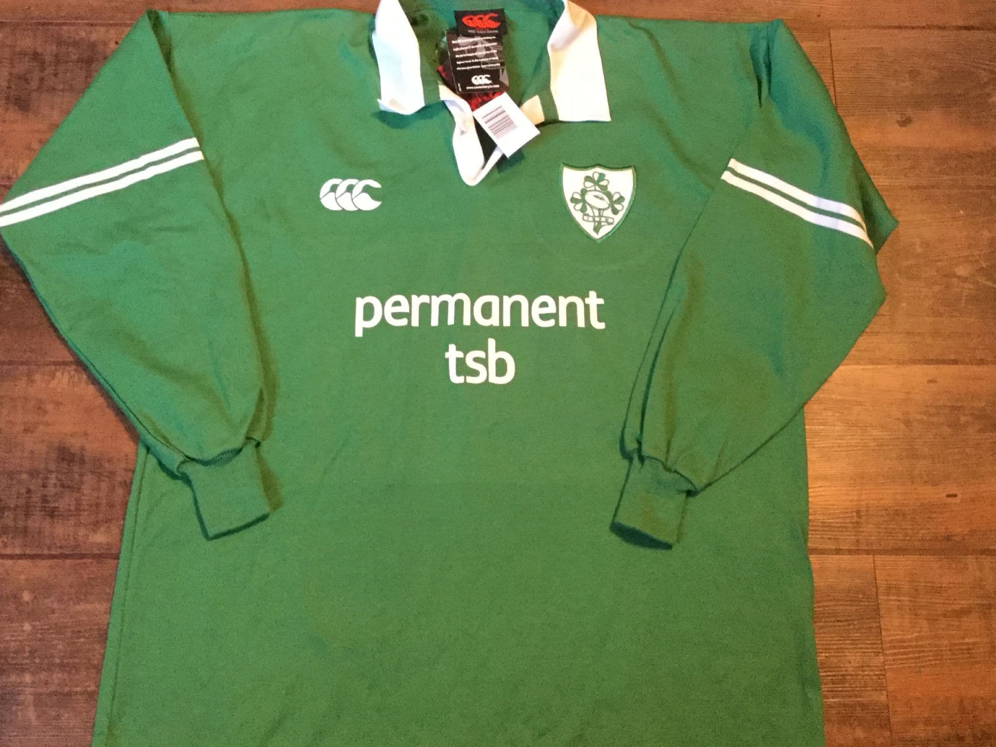 Rare vintage authentique maillot de rugby Irlande neuf 2002/2004 taille L