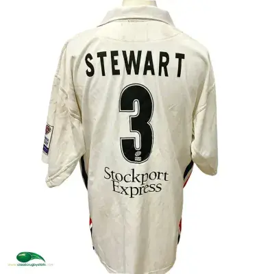 2002 2004 Sale Sharks Stewart Match Worn Rugby Shirt 2XL