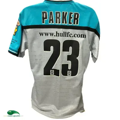 2002 Hull FC Parker Match Worn Boulevard Rugby League Shirt Large