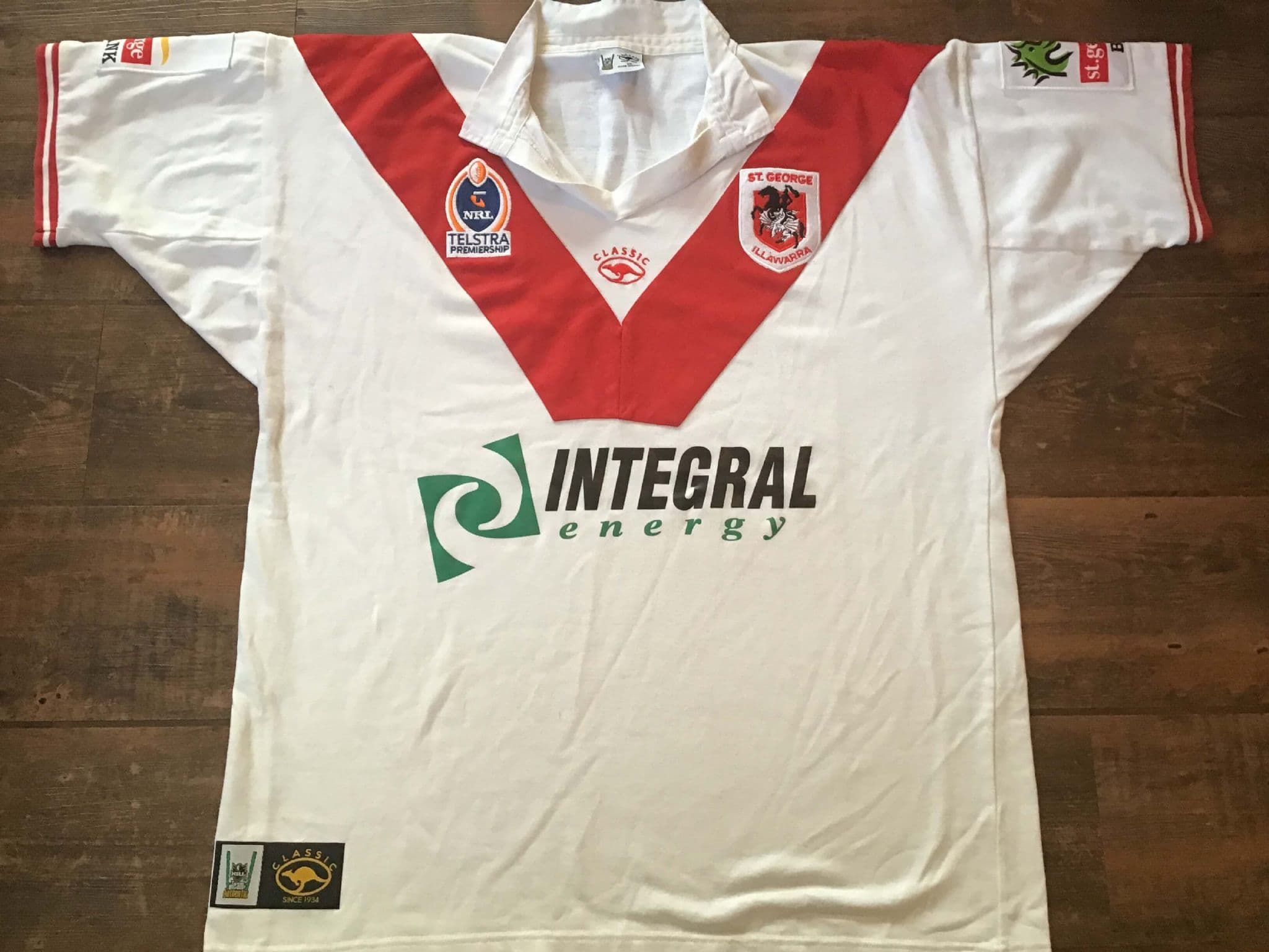 Maillot Vintage St George Illawarra Dragons - Rugby NRL XXXL, Rouge Classic