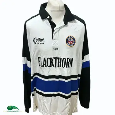 2003 2004 Bath L/s Rugby Away Shirt 2XL