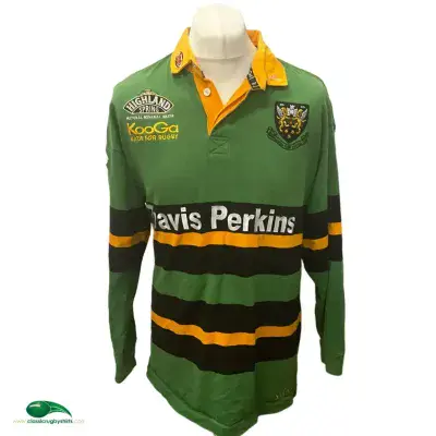 2003 2004 Northampton Home L/s Rugby Union Shirt 2XL