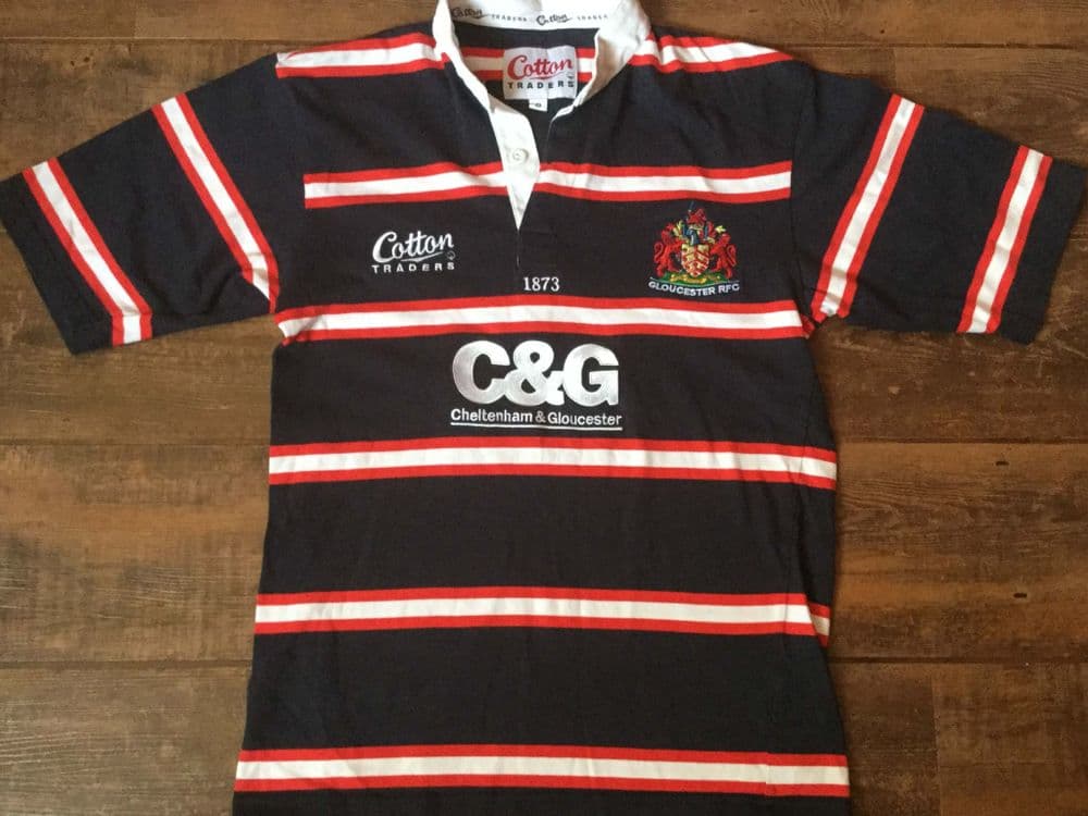 Maillot De Rugby Gloucester Domicile 2003-2005 – Cotton Traders – Homme Taille S – Occasion