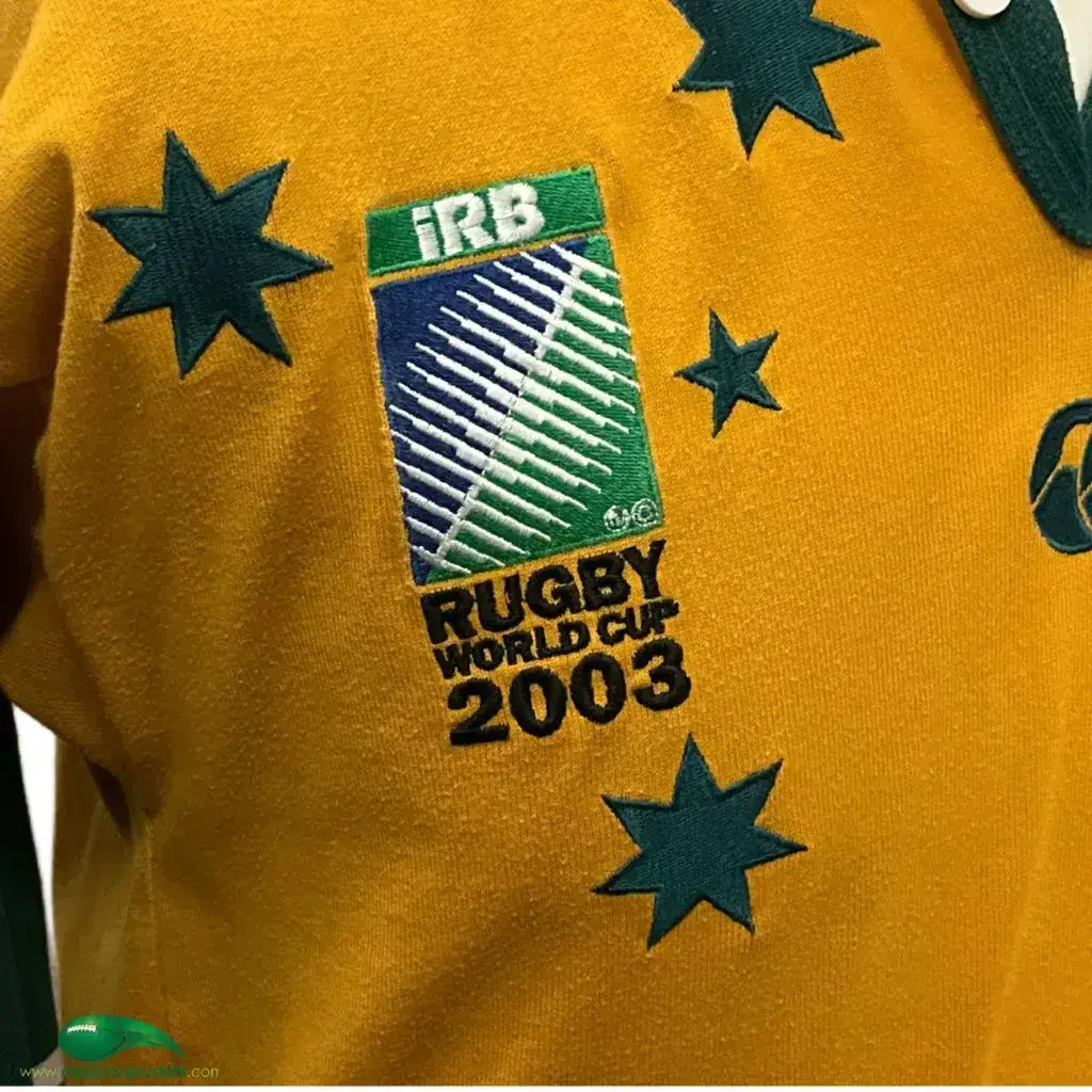 Maillot Domicile Des Wallabies Australie - Coupe Du Monde De Rugby 2003 - Canterbury Taille M Vintage