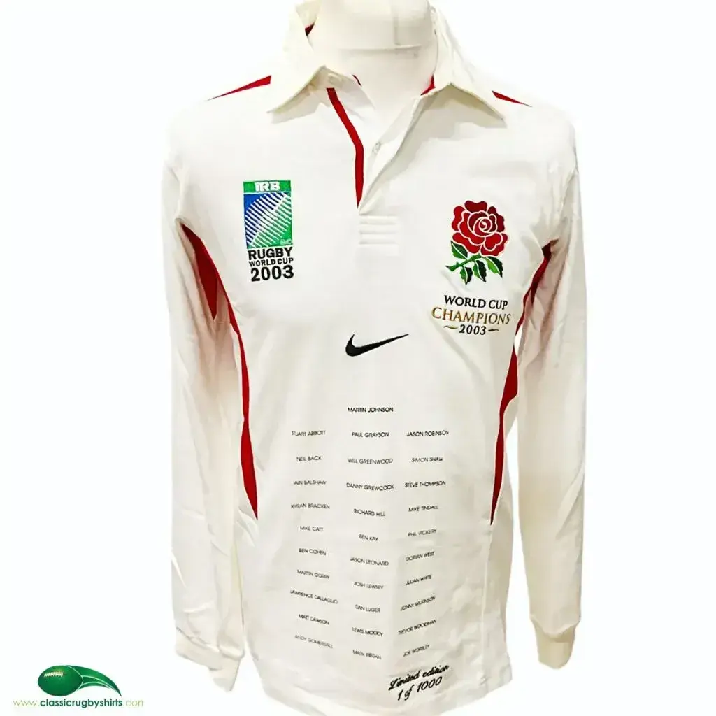 2003 England RWC Rugby Shirt | Official Nike Jersey