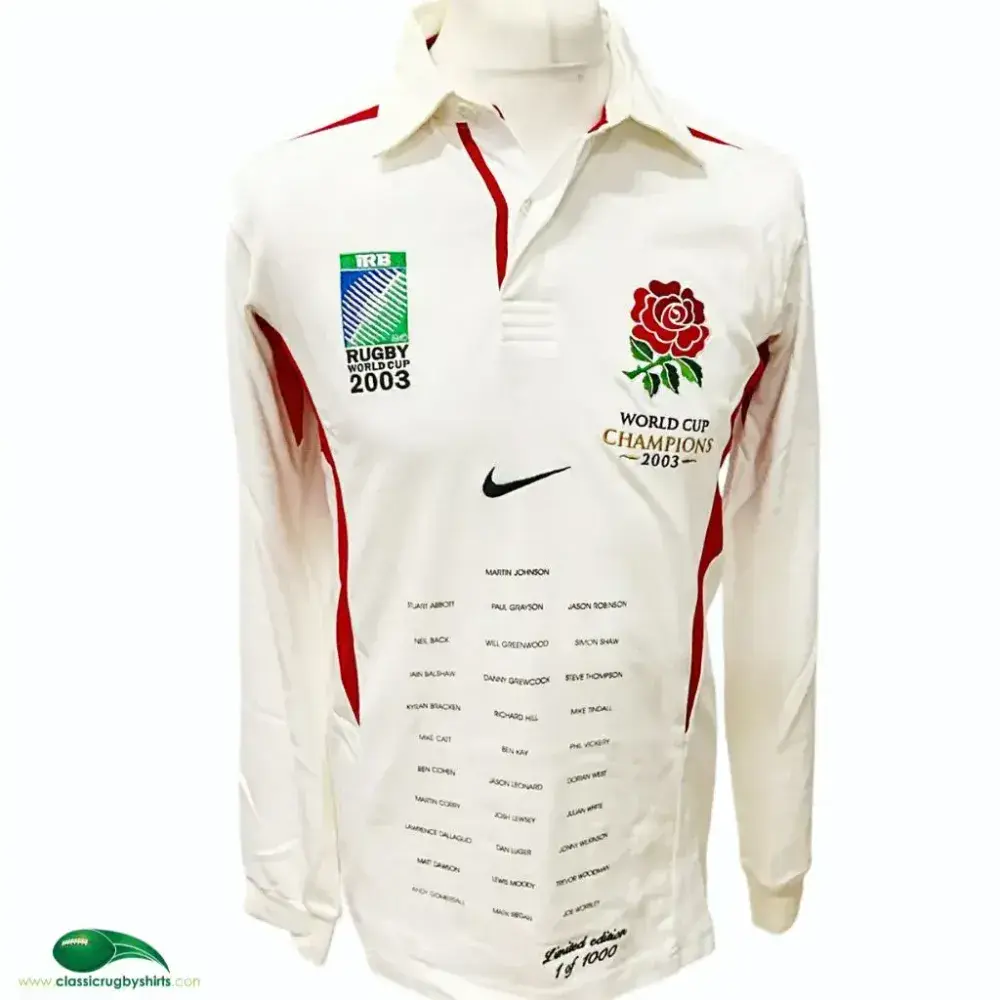 2003 England RWC Rugby Shirt | Official Nike Jersey