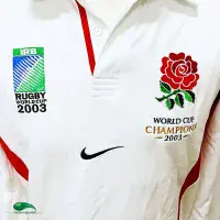 2003 England RWC Rugby Shirt | Old Official Nike Jersey