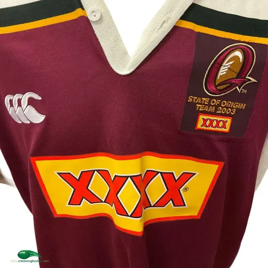 2003 Queensland Origin Rugby Shirts Vintage Old Jerseys