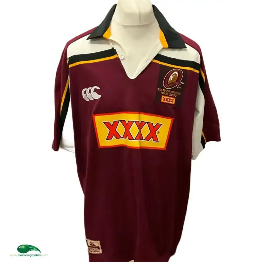 2003 Queensland Origin Rugby Shirts Vintage Old Jerseys