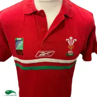 2003 Wales RWC Vintage Old Rugby Polo Shirt