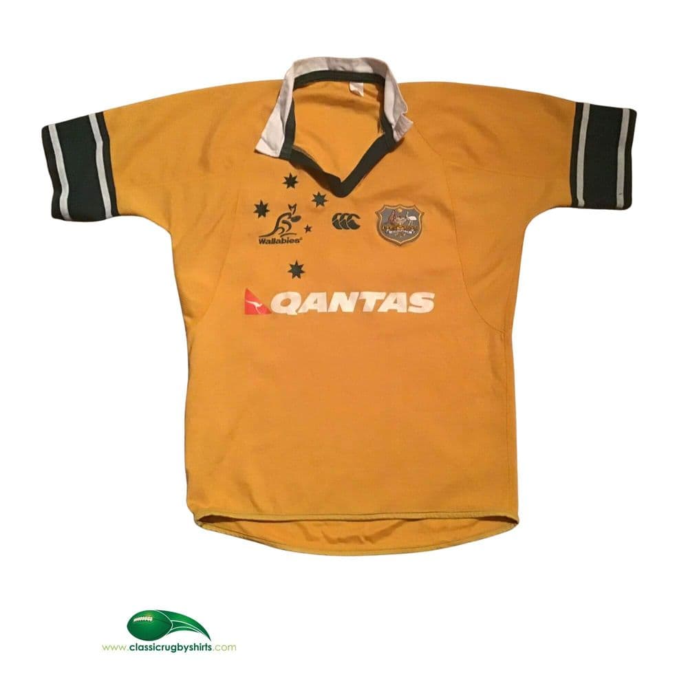 Maillot Vintage Rugby Australie Wallabies 2002 - Taille S - Marque Canterbury - Occasion Bon état