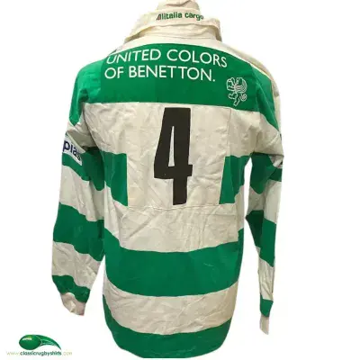 2004 2005 Benetton Rugby Treviso Player No 4 Rugby Union Shirt Medium