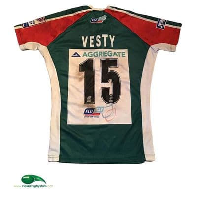 2004 2005 Leicester Tigers Vesty Match Worn v Wasps Rugby Union Shirt Large
