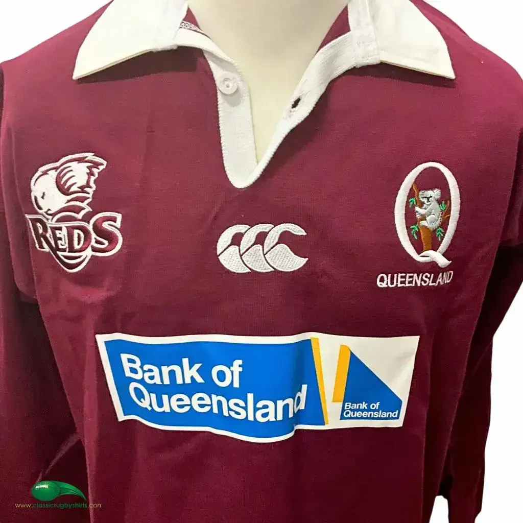 ウェア Queensland Reds Rugby Tshirt XL 2004 Queensland Reds Rugby Shirt | Old Official Canterbury Jersey