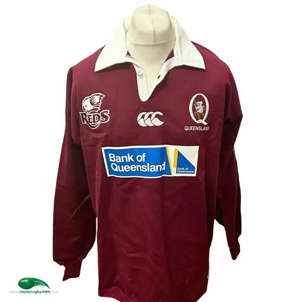 ウェア Queensland Reds Rugby Tshirt XL 2004 Queensland Reds Rugby Shirt | Old Official Canterbury Jersey