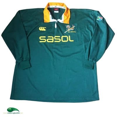 2005 2006 South Africa L/s Techtex Rugby Shirt 2XL