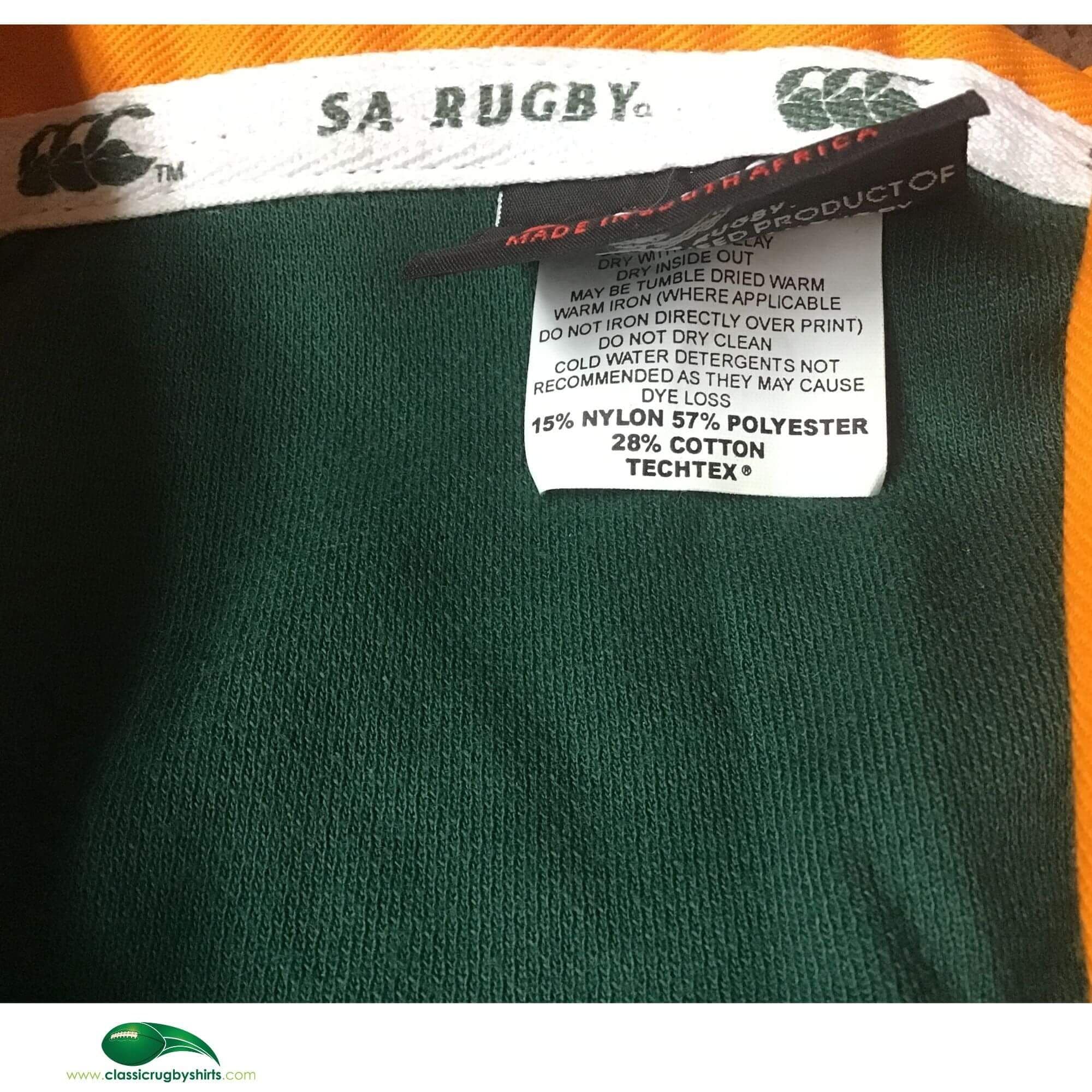 World Rugby Shirts | 2006 South Africa Techtex Old Vintage Jerseys