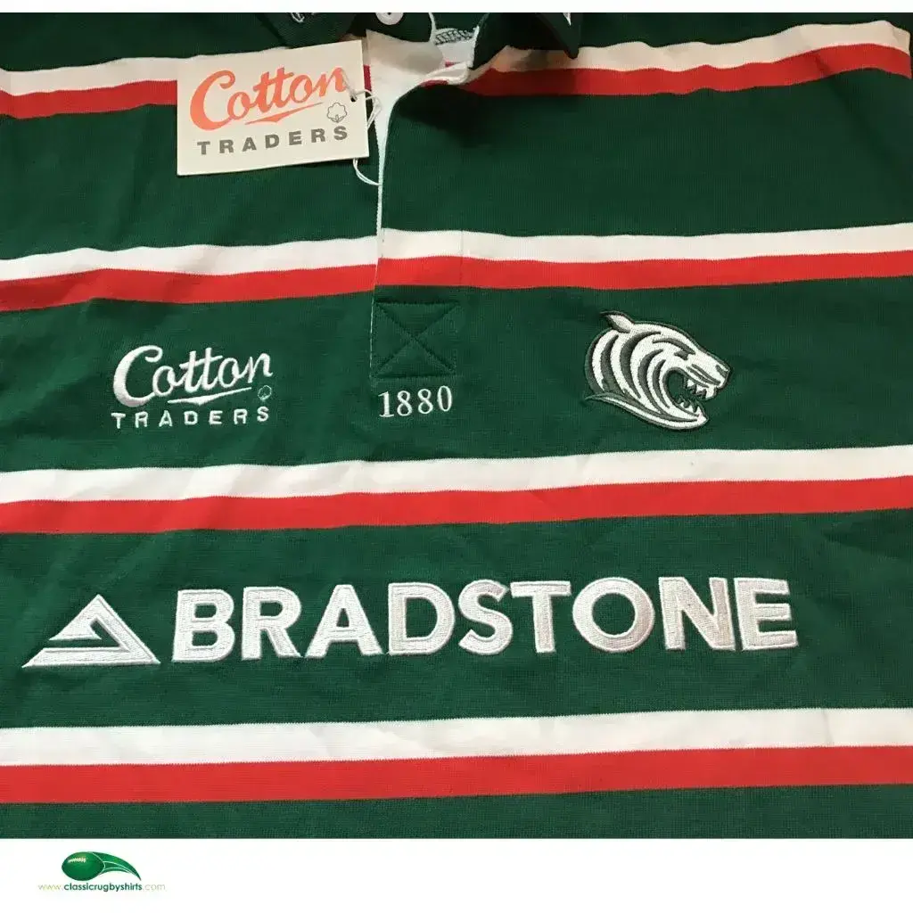 Maillot Rugby Vintage LEICESTER TIGERS 2006 - Taille M, Vert, Marque Samurai - Occasion