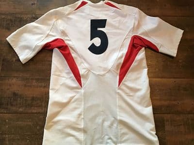 2005 England Tom Palmer Match Worn Rugby Union Shirt v Barbarians Adults XLT