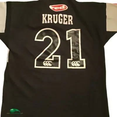 2005 Natal Sharks Kruger Match Worn Signed Temex Rugby Union Shirt Large
