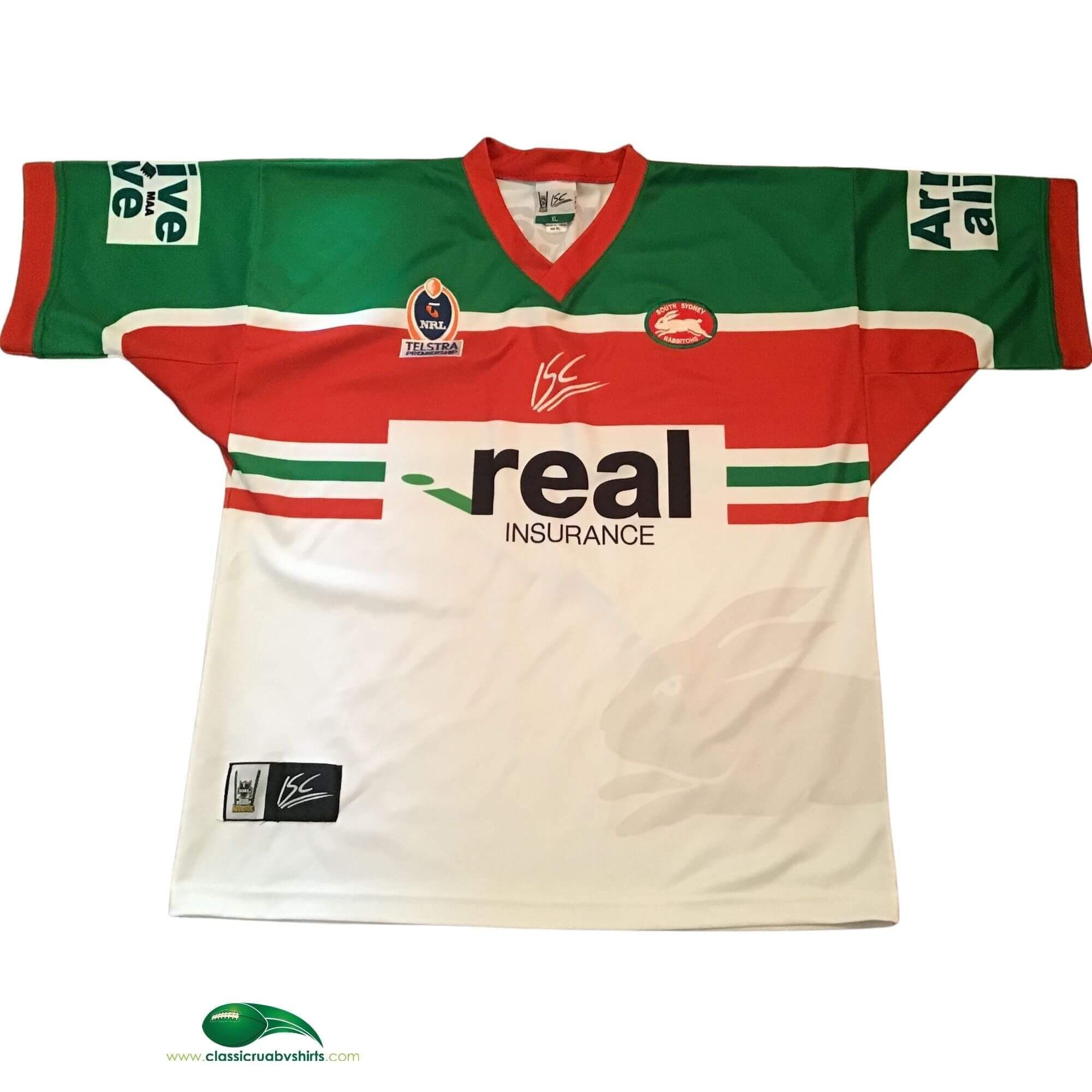 Short De Rugby NRL Supporter – South Sydney Rabbitohs 2004 – Vintage – Taille 2XL