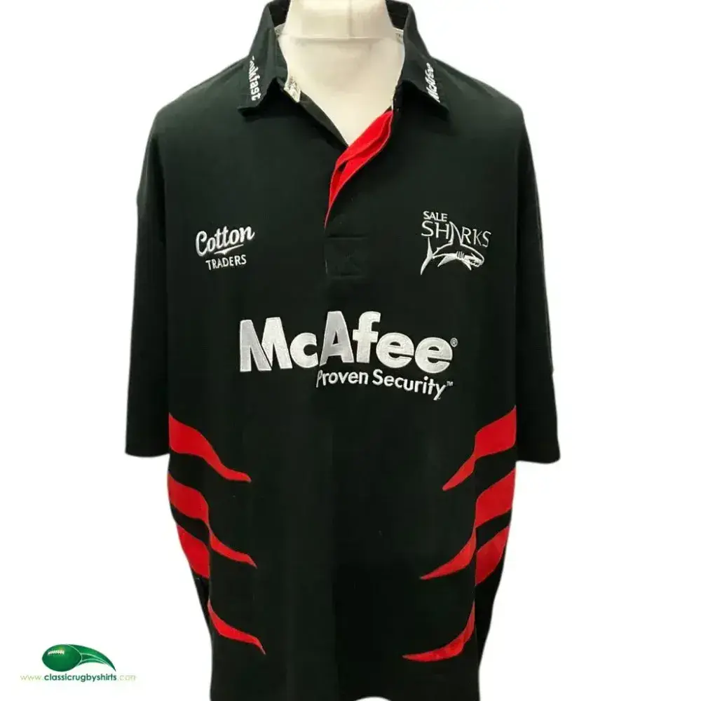 2006/07 Sale Sharks Rugby Shirt | Old Official Cotton Traders Jersey