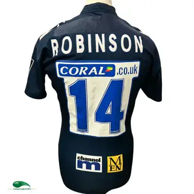 2006 2007 Sale Sharks Jason Robinson Match Worn Rugby Shirt